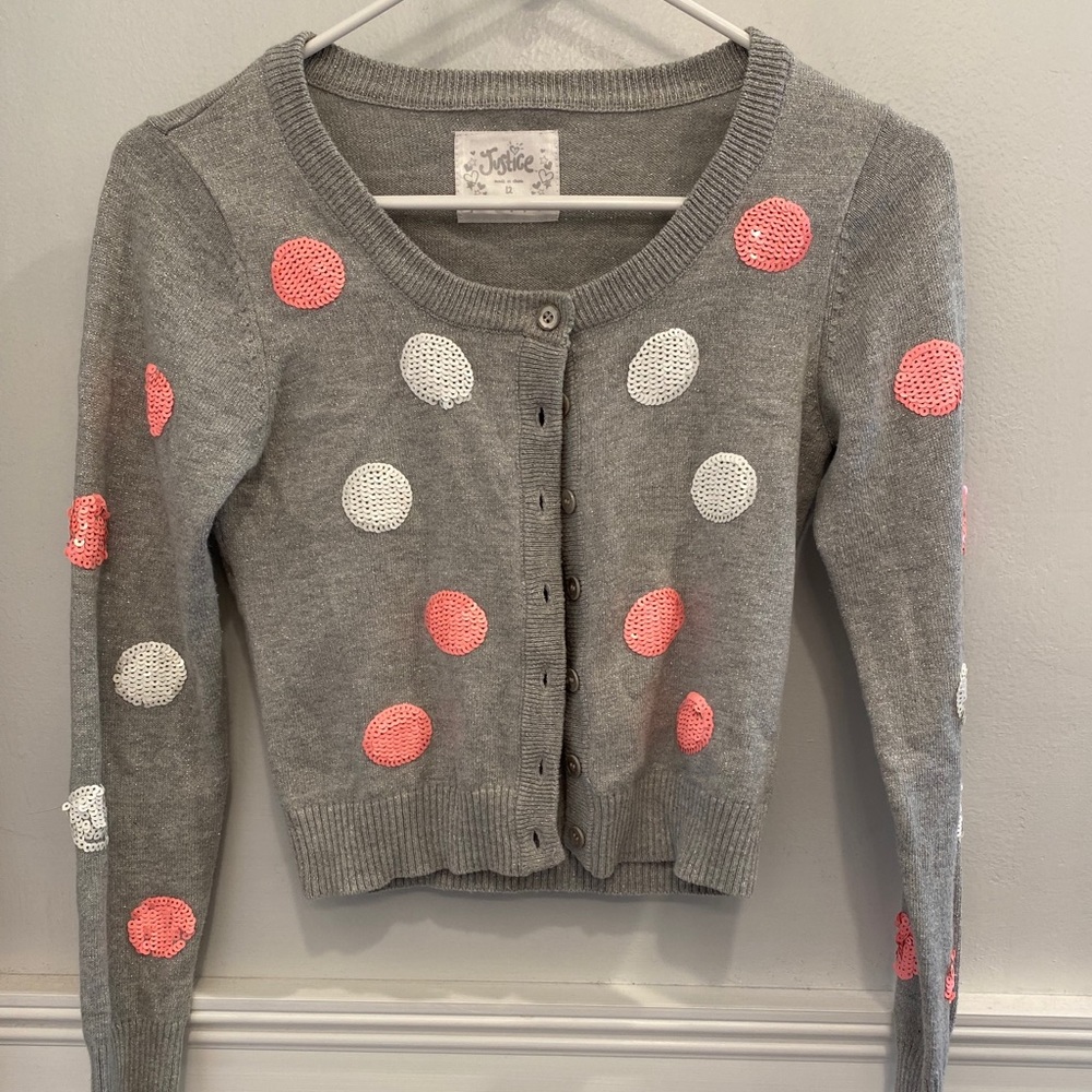 Justice Polka Dot Cardigan